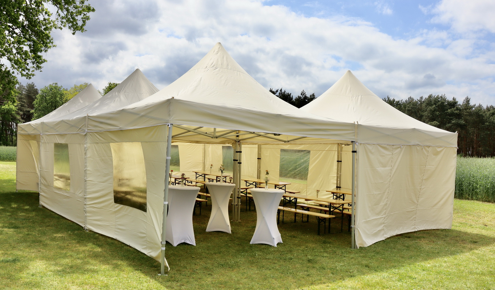 Sechsfach-Pagode 12 x 8 m